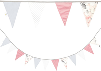 Wimpelkette Kinderzimmer Velvet Waffelbaumwolle Wimpel Girlande Outdoor Geburtst