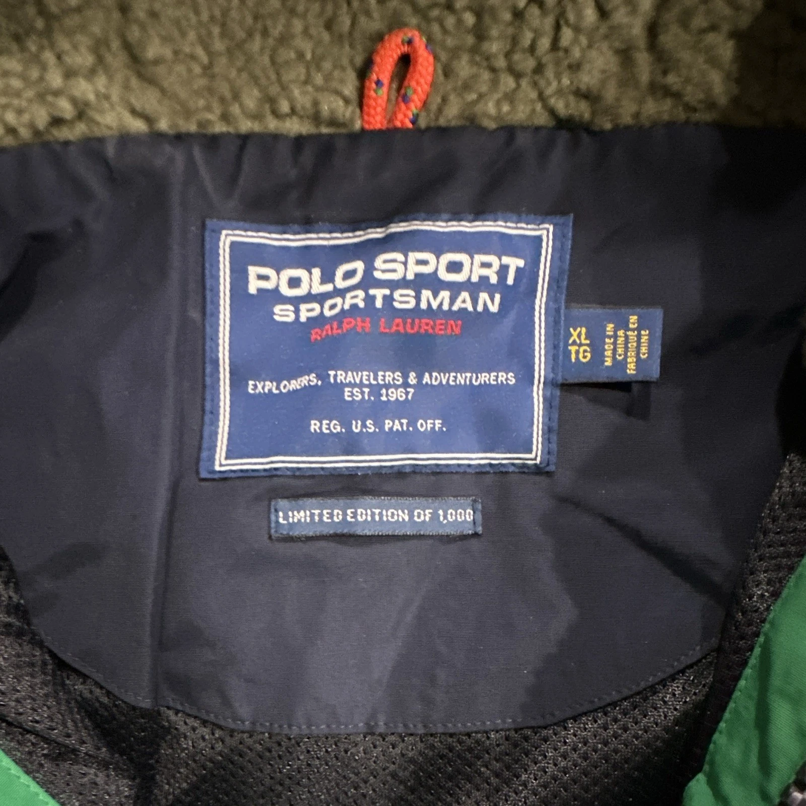 Polo Sport Ralph Lauren Sportsman Men's XL Full Zip Graphic Jacket LE 1 of 1000 - product detail image 2