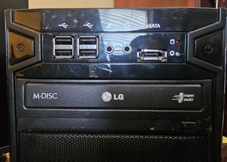 Syx Systemax Atx Pc Case Sleeper Gaming W Dvd Writer + Card Reader Rare ...