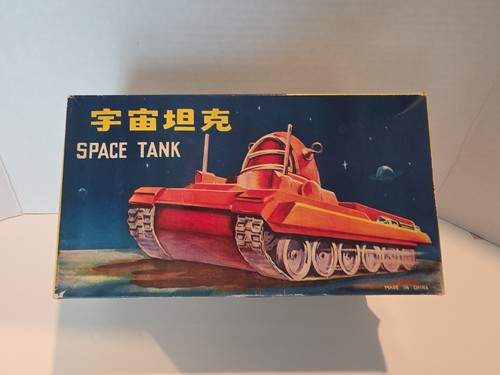 SPACE TANK Gyro Robot Driver  Battery Operated 60s-70s Original Box WORKS See De