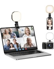 Image of ATUMTEK LED Video Light, Mini Selfie Rechargeable Clip-on Ring Light...