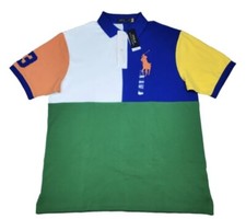 NWT Polo Ralph Lauren Men's Big  Tall Mesh Polo Shirt Colorblock Big Pony 2XB