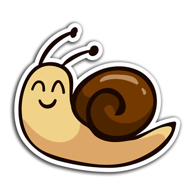 2x Lustige Schnecken-Aufkleber – 10 Cm Vinyl, Für Laptop & Gepäck – Design #23604