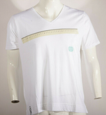 NEW! Matthew Brannon Adam Loves The Whitney Ivory Cotton T-Shirt Shirt M $95.00