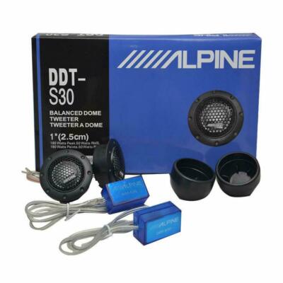 ALPINE DDT-S30 25MM 1'' SOFT DOME BALANCED CAR TWEETERS 360W CROSSOVERS Systems