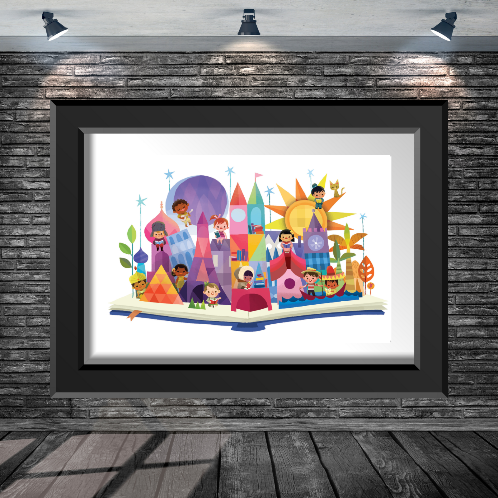 Disney It's a Small World 13x19 Satin Finish Poster - Disneyland Artwork