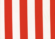 Designer Fabric New Red and Cream Stripe Indoor/Outdoor Drapery Upholstery