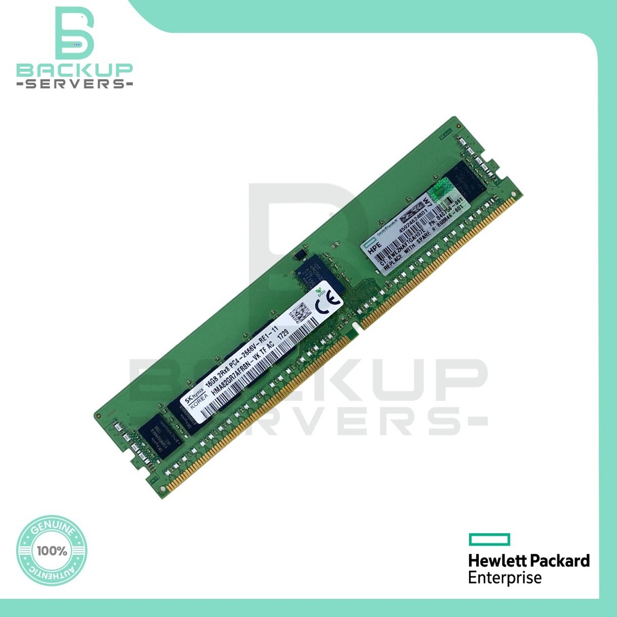 835955-B21 HP 16GB 2Rx8 DDR4-2666 PC4-21300 CL19 288-Pin ECC