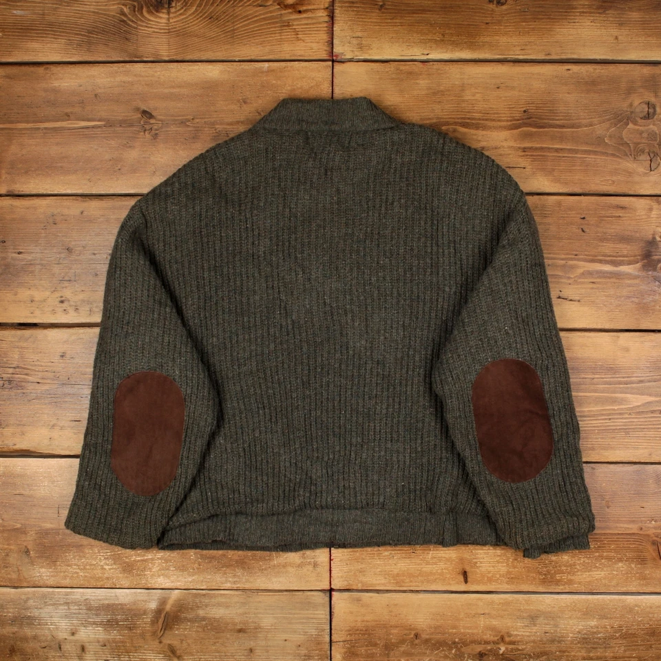 Cárdigan Vintage Cabela's Cremallera Completa Bolsillos XL Tapón de Viento Cuello Alto Lana Foto 2 de 4