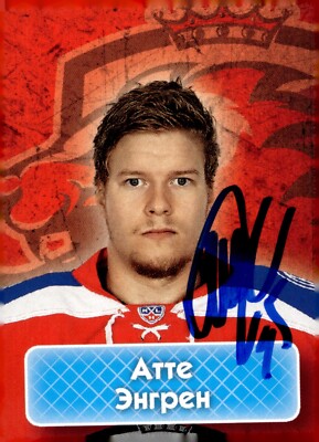 Atte Engren - Signed 2013-14 KHL Mini Card #37