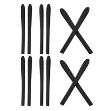 Glasses End Tips Eyeglass Anti Slip Ear Sock Pieces Tube Sleeve, Black 6 Pairs-8