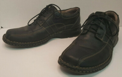 Clarks Espace 86234 Black Leather Lace Up Comfort Walking 