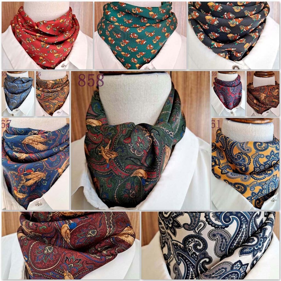 Sale New Mens Women Pure Genuine Mulberry Silk Satin Square Scarves