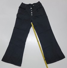 Vintage Nada Nuff Flare Jeans Button Fly Black Size 5 Women's Made In USA