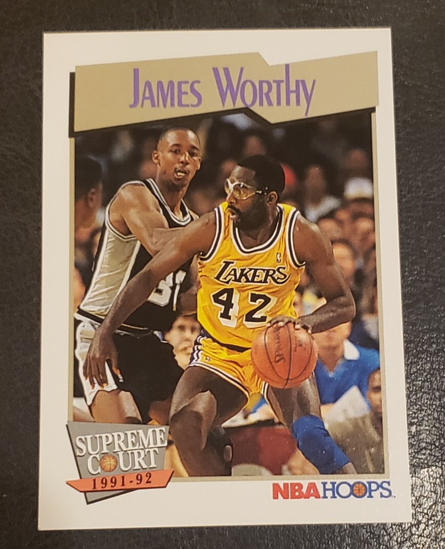 1991 NBA Hoops Supreme Court #474 James Worthy Los Angeles