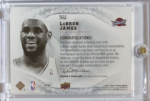 2008 SP Rookie Threads Lebron James #PATCH Game Worn Dual Jerseys - Rare - Picture 3 of 3