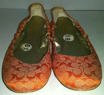 michael kors flats orange