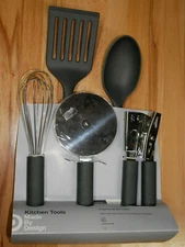Kitchen Tool & Gadget 5pc Set - Made By Design Can Opener, Whisk, Pizza Cut
