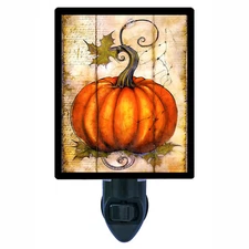 Fall and Halloween Decorative Photo Night Light, Pumpkin Charm, Autumn