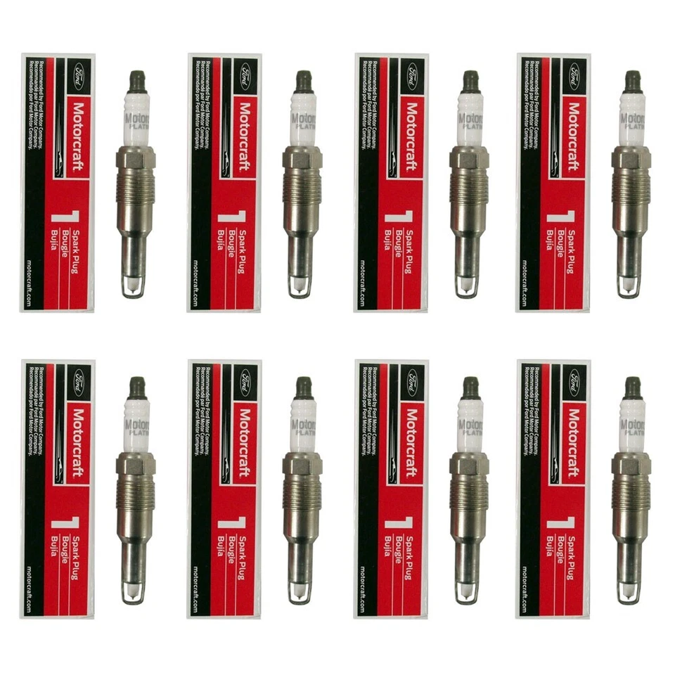 Juego de 8 bobinas de arranque marrón + 8 bujías Motorcraft para Ford Lincoln 2007-08 Foto 3 de 3