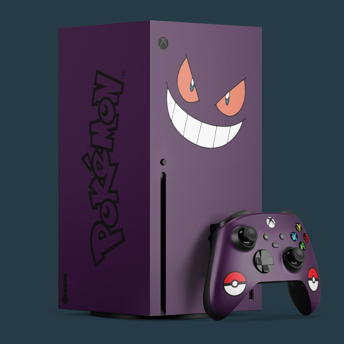 Xbox Series X / S Vinyl Skin & 2x Controller Skins, Pokémon Themed.