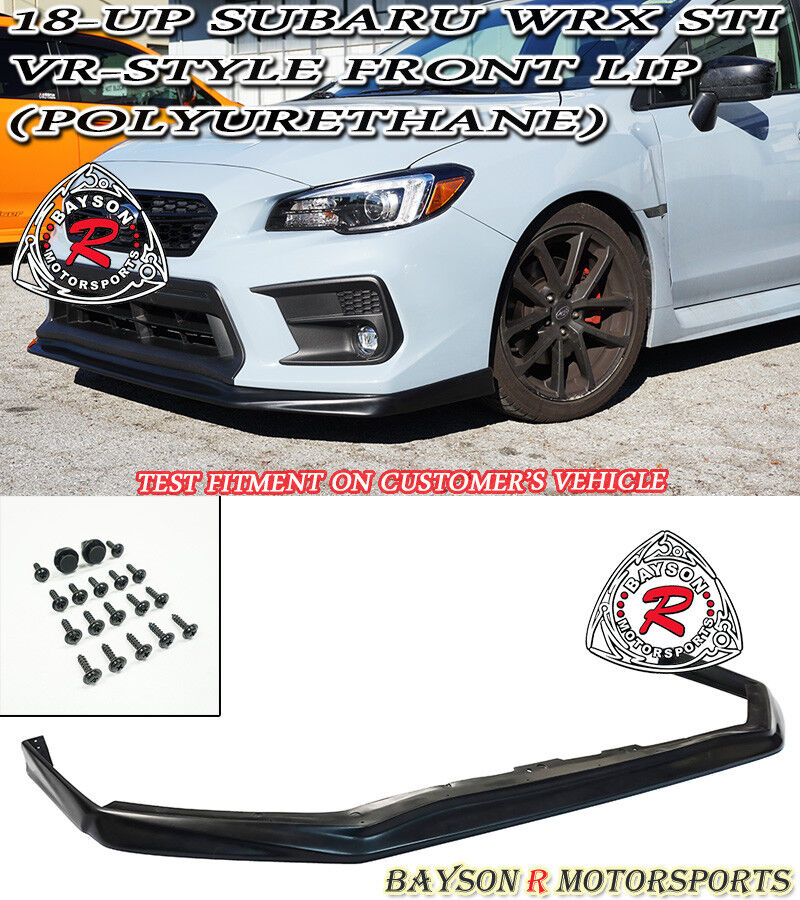 VR-Style Front Lip Urethane Fits Max 68% OFF STi 18-21 WRX 2021 spring and summer new Subaru