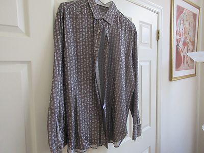 Equilibrio , Milano , X-Large  , Men's Long Sleeve Shirt ,100% Cotton 