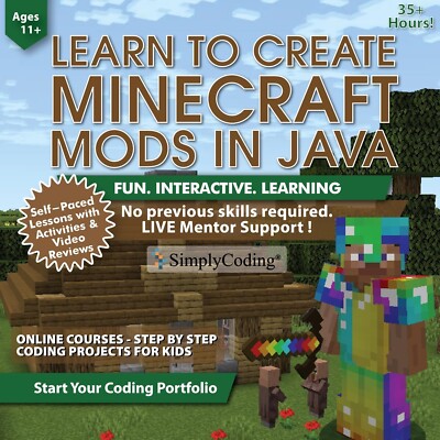 CODING FOR KIDS: LEARD TO CODE MINECRAFT MODS IN JAVA - VIDEO GAME DESIGN CODING