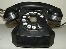 Vintage Automatic Electric Rotary Dial Black Bakelite Monophone Telephone Phone