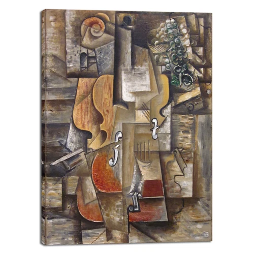 Canvas Wall Art Violin and Grapes,1912 by Pablo Picasso Abstract Canvas Prints