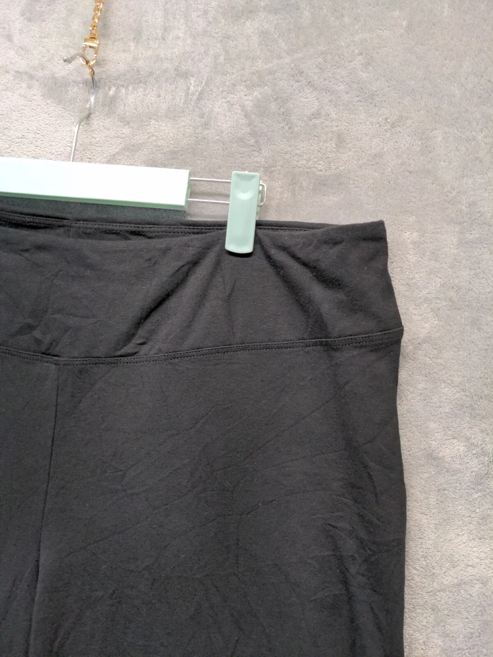 Wicked By Size 1X(16W-18W)女式休闲瑜伽运动休闲纯色黑色 — 第 4/4 张图片