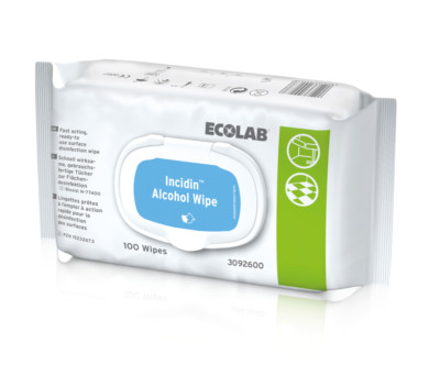Ecolab Incidin Alcohol Wipes 100 Desinfektionstücher Flächen-Desinfektionsmittel