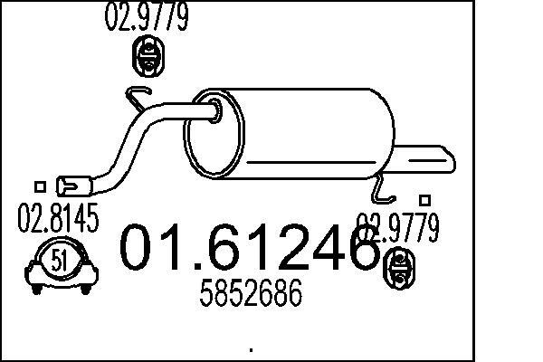 MTS EndschalldäMpfer SchalldäMpfer Passend FüR Opel Corsa D 1.4 01.61246-image