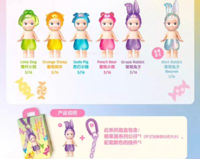 Authentic Sonny Angel Candy Store Series Mint Rabbit-Hidden Figure