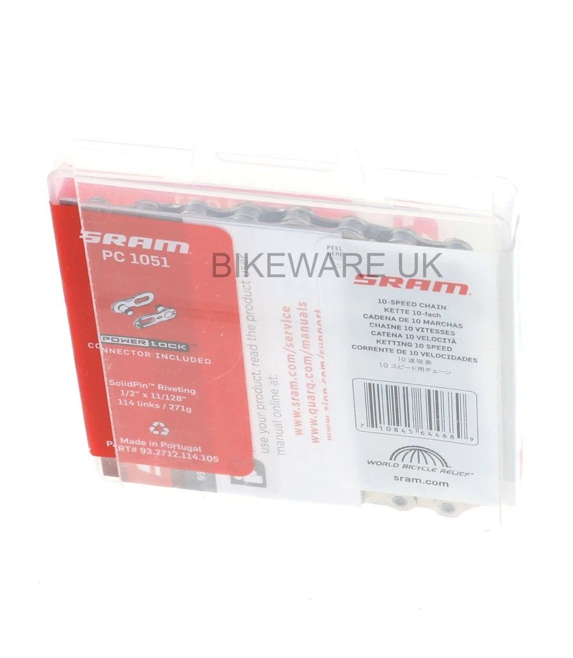 Genuine Boxed SRAM PC 1051 Chain PowerChain 10-speed - 114 Links - Silver - Image 2 of 4