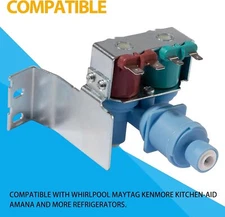 W10408179 W10179146 Dual Water Inlet Valve For Kenmore Whirlpool Refrigerator