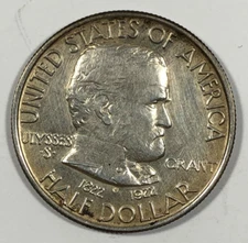 1922 Grant Commemorative Half .50. Net Very Fine.