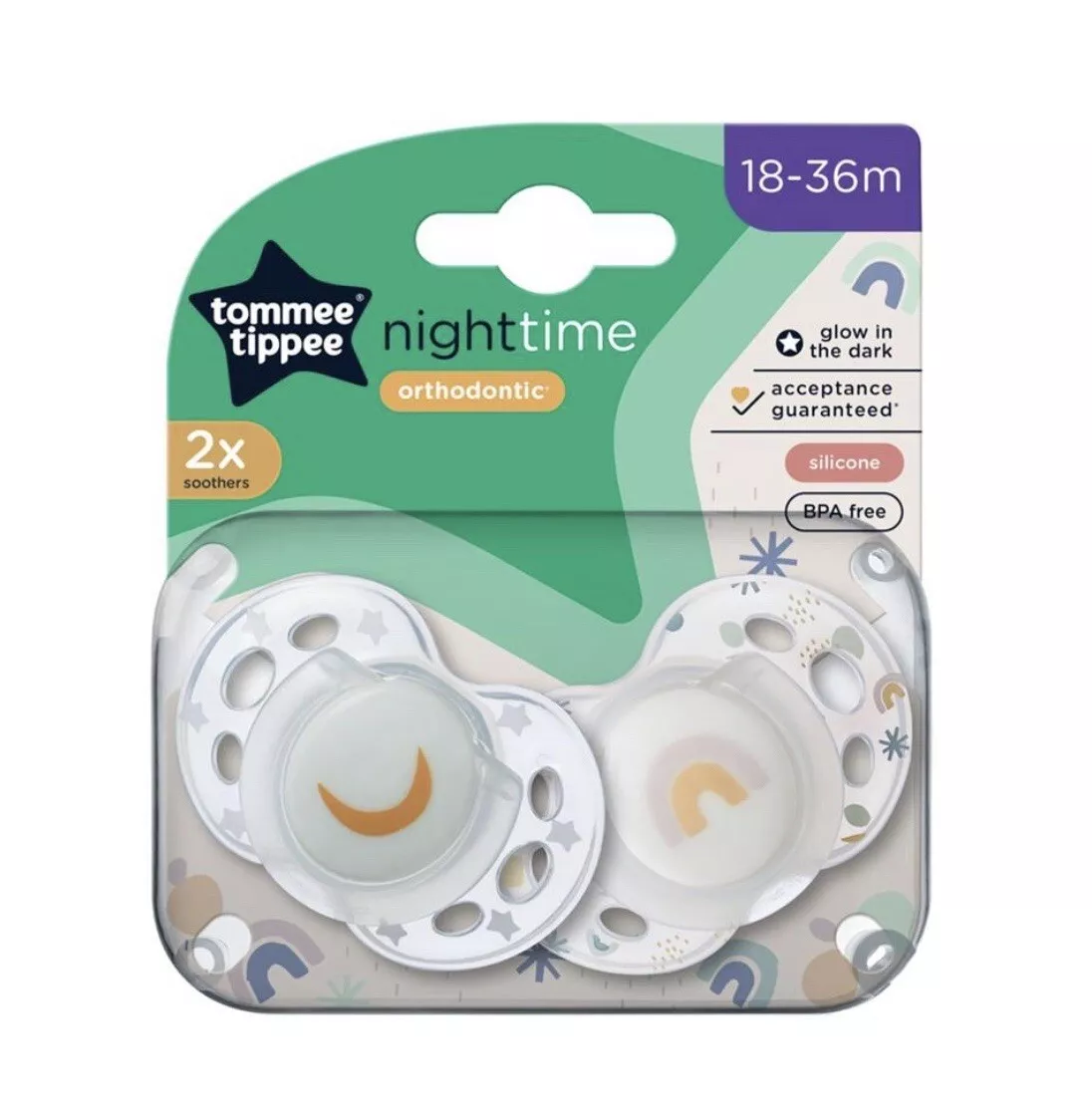 Tommee Tippee Sucettes Fun Style 2 Orthodontic 18-36m