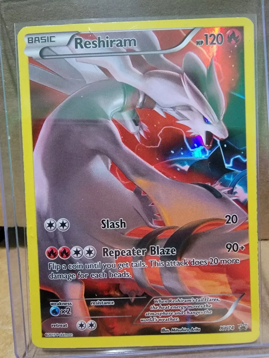 Pokemon 2015 Reshiram Full Art XY Black Star Promo XY74 NM for