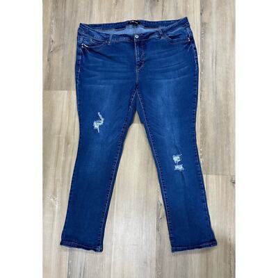 WBB Royalty for Me Jeans Mid Rise Skinny Distressed 20W 