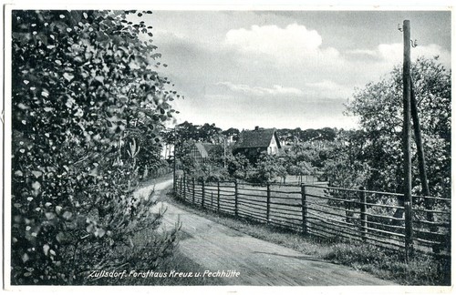 AK ZÜLLSDORF /HERZBERG /Elster Forsthaus Kreuz u. Pechhütte 30er - 第 1/1 張圖片