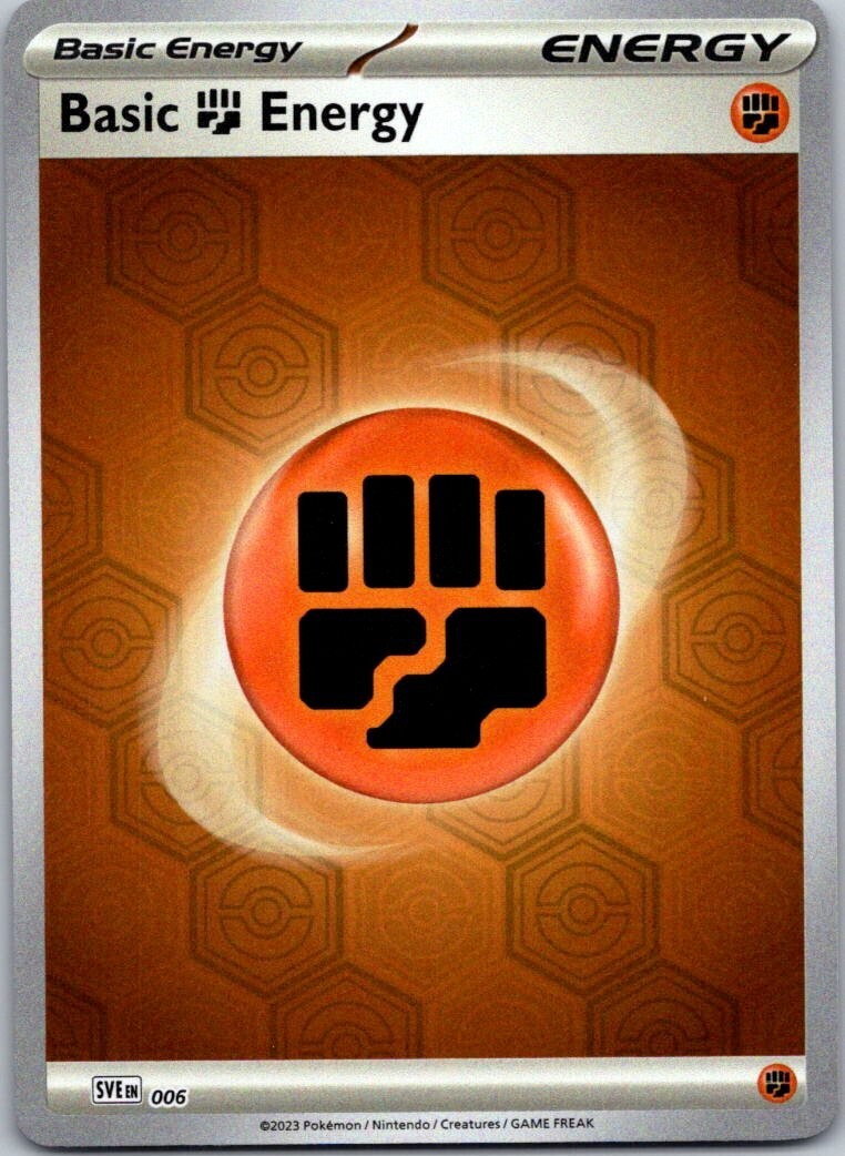 Pokemon Basic Fighting Energy SVE006 Reverse Holo Shrouded Fable Free Shipping!
