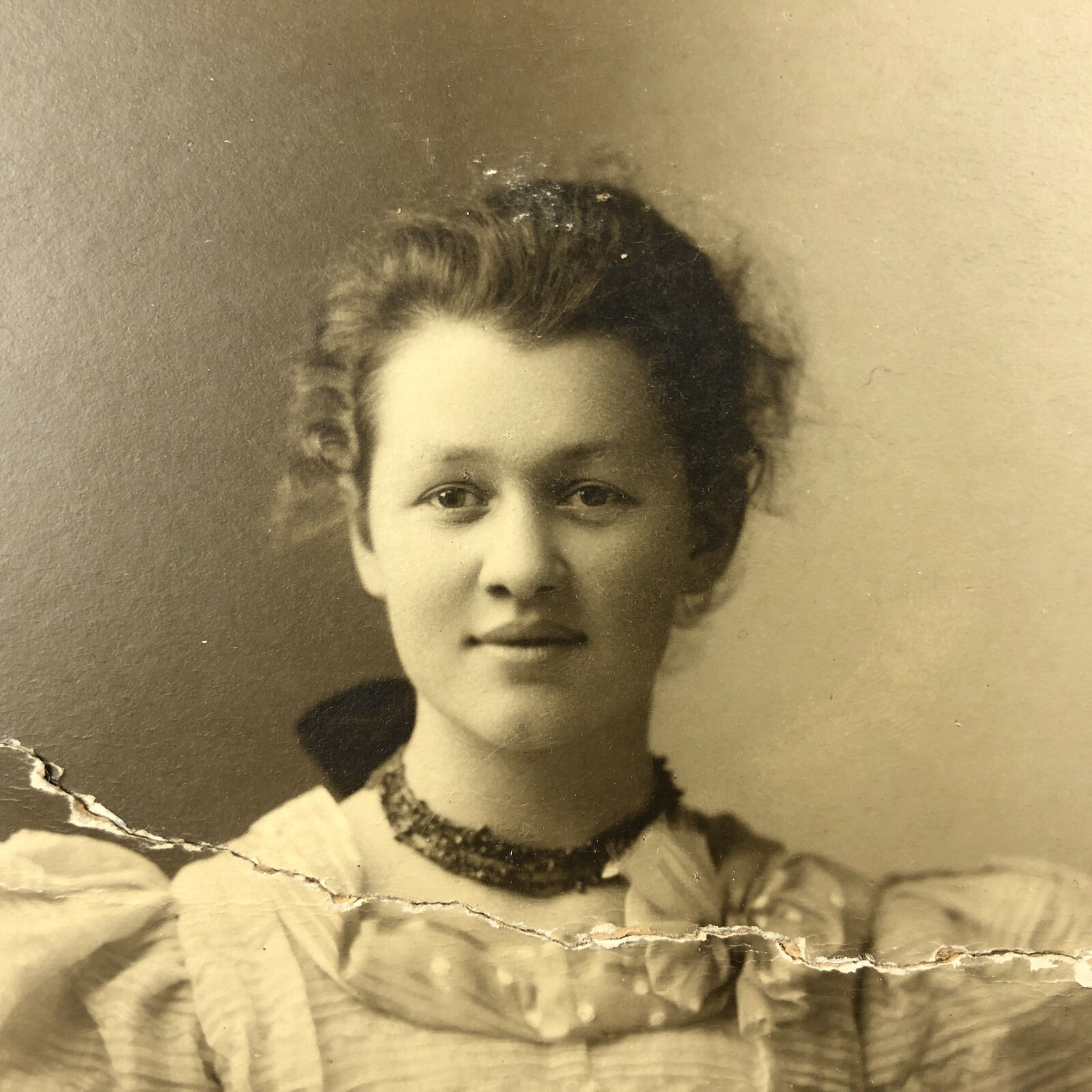 Antique Cabinet Card BOSTON,MA Photo Victorian Teen 1899 Age14 Sarah Tarbree VTG