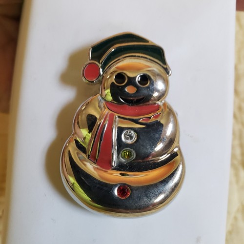 Vintage Gruen Schneemann Uhr und Pin - Bild 6 von 8