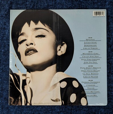 MADONNA SEALED THE IMMACULATE COLLECTION 12'' VINYL CLUB HOUSE 1990 PRESSING