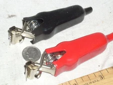 PHILMORE 10145 HEAVY DUTY 30A 30 AMP BATTERY ALLIGATOR CLAMP CLIP SET RED BLACK 