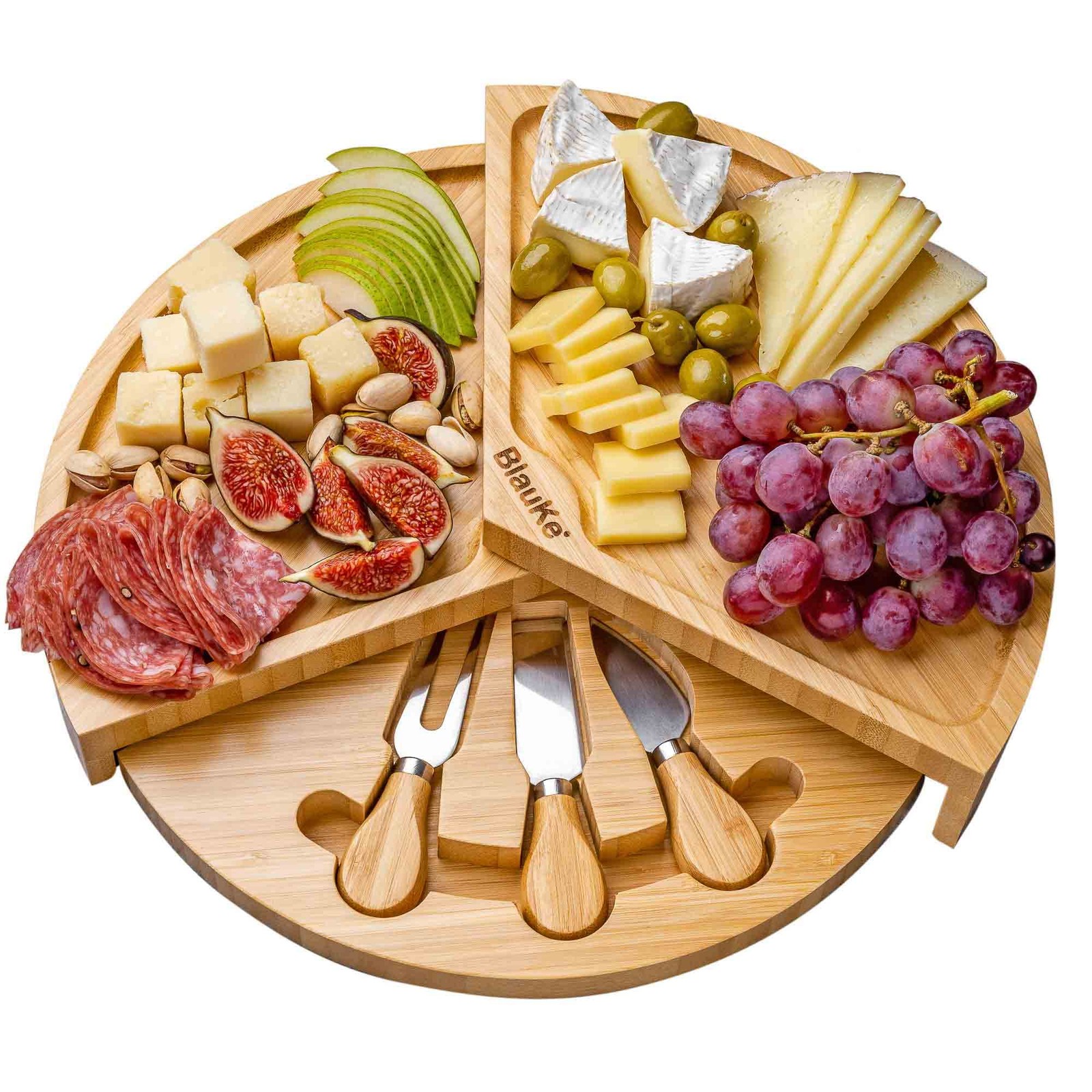 Specifiche Tecniche Set Tagliere Formaggi Legno e 4 Coltelli Inox