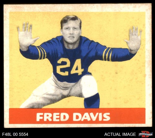 Fred Davis [Yellow Background] #27 1948 Leaf card