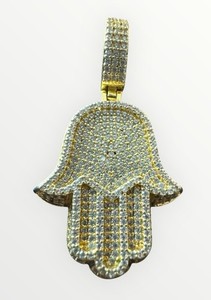 Authentic The Gold Gods Gold Plated Hamsa Pendant 18K Gold Plated