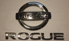 2014-2020 NISSAN ROGUE REAR TAIL LIFT GATE HATCH TAILGATE EMBLEM SET OEM CHROME